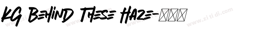 KG Behind These Haze字体转换